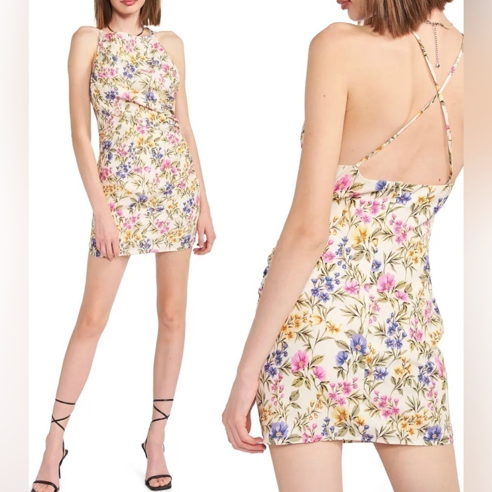 En Saison Valeria Floral Print Mini Dress